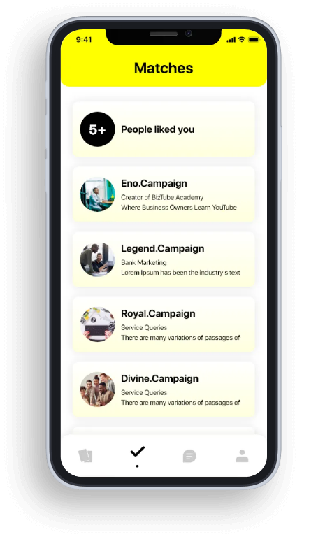 Match and Chat to discuss